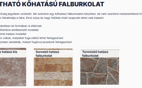 kőhatású falburkolat